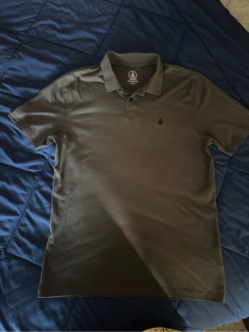 Volcom Men's Polo Shirt in Charcoal Gray